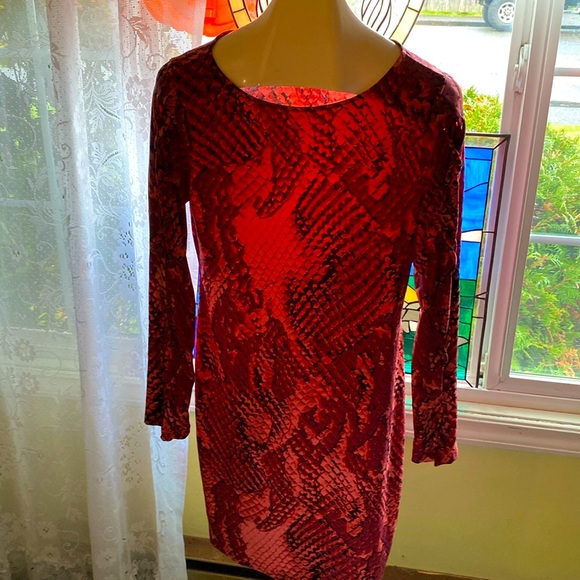 New Project Runway Snakeskin Print Dress Size Large - Picture 1 of 4